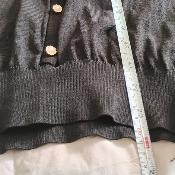 Victorian Grandmacore Witchy Elegant Black Blouse with Button Details - Picture 10 of 11